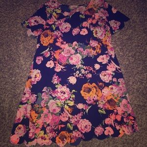 Floral shift dress